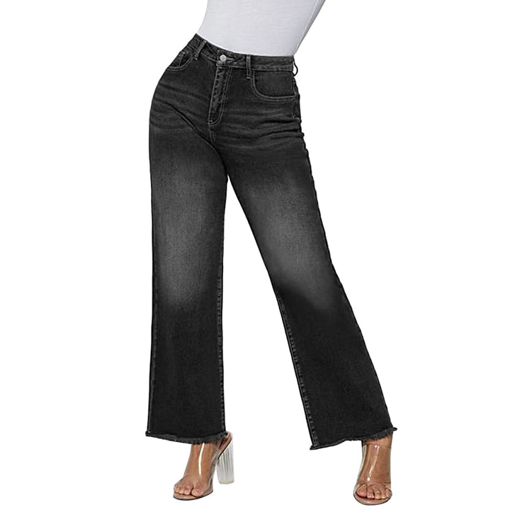 Damen Weite Beine Denim-Hose Lisslune