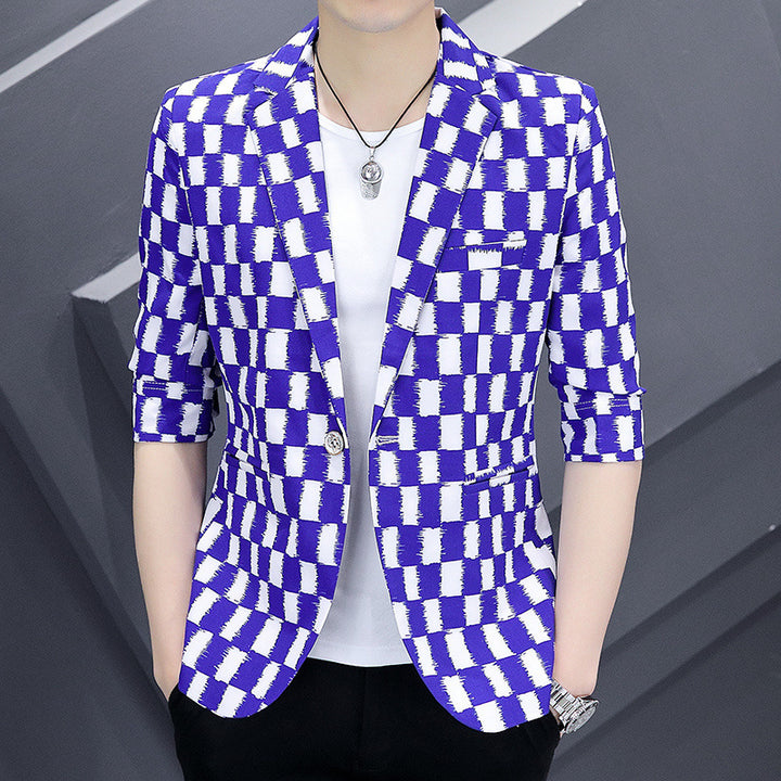 Men's fashionable blazer jacket with innovative pattern Lisslune
