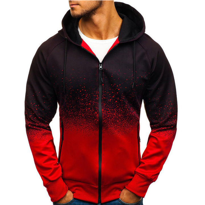 Men's Sporty Hoodie with Modern Gradient Lisslune