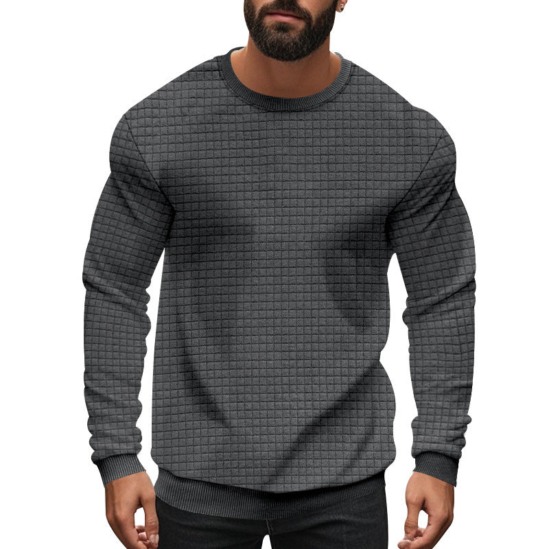 Men's long sleeve sweatshirt with textured design and elastic cuffs Lisslune