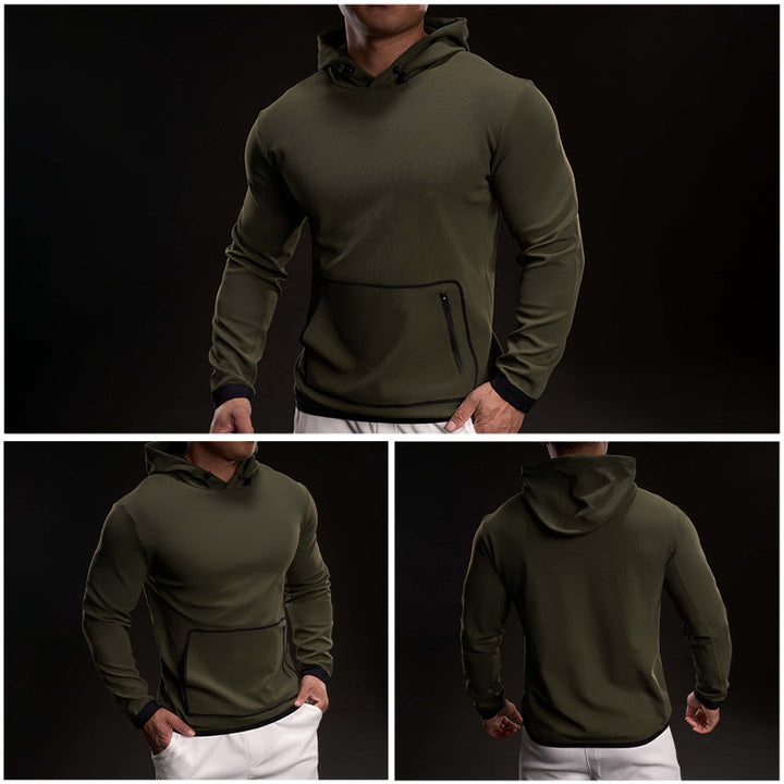 Men's functional hoodie with breathable properties and practical zippered pockets Lisslune
