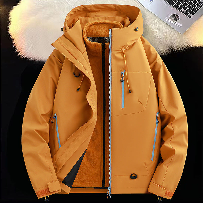 Men's Weatherproof Multi-Functional Jacket with Detachable Hood Lisslune