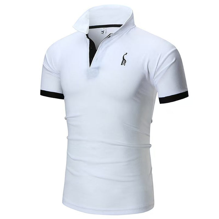 Men's polo shirt with contrasting collar and high-quality cotton materials Lisslune