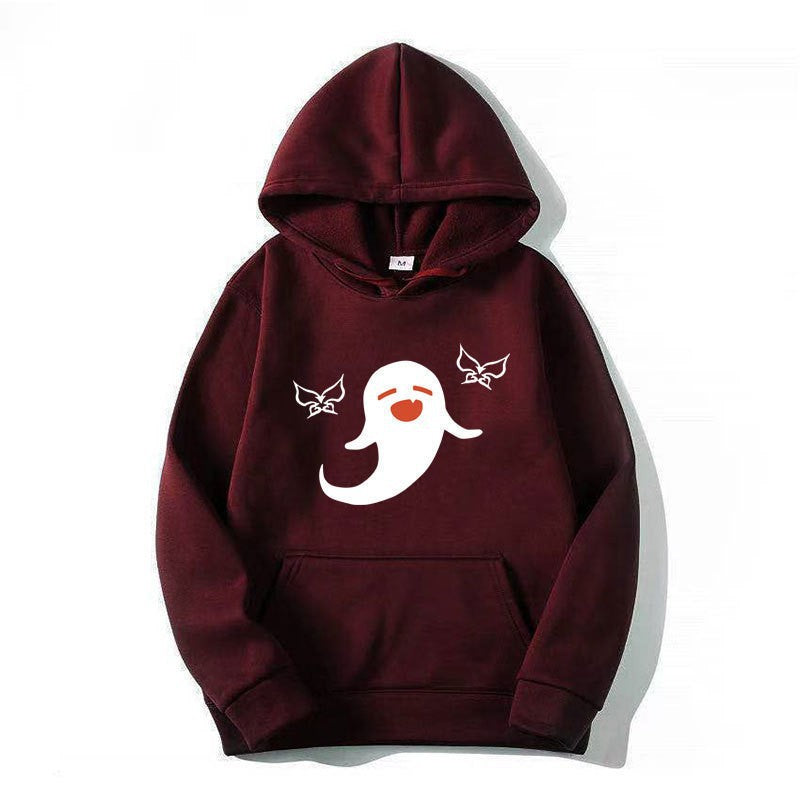 Women's Hoodie with Playful Ghost Design Lisslune