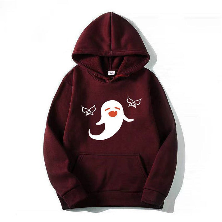 Women's Hoodie with Playful Ghost Design Lisslune