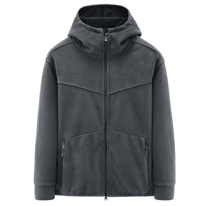 Men's Fleece Jacket with Ergonomic Cut and Practical Zip Pockets Lisslune