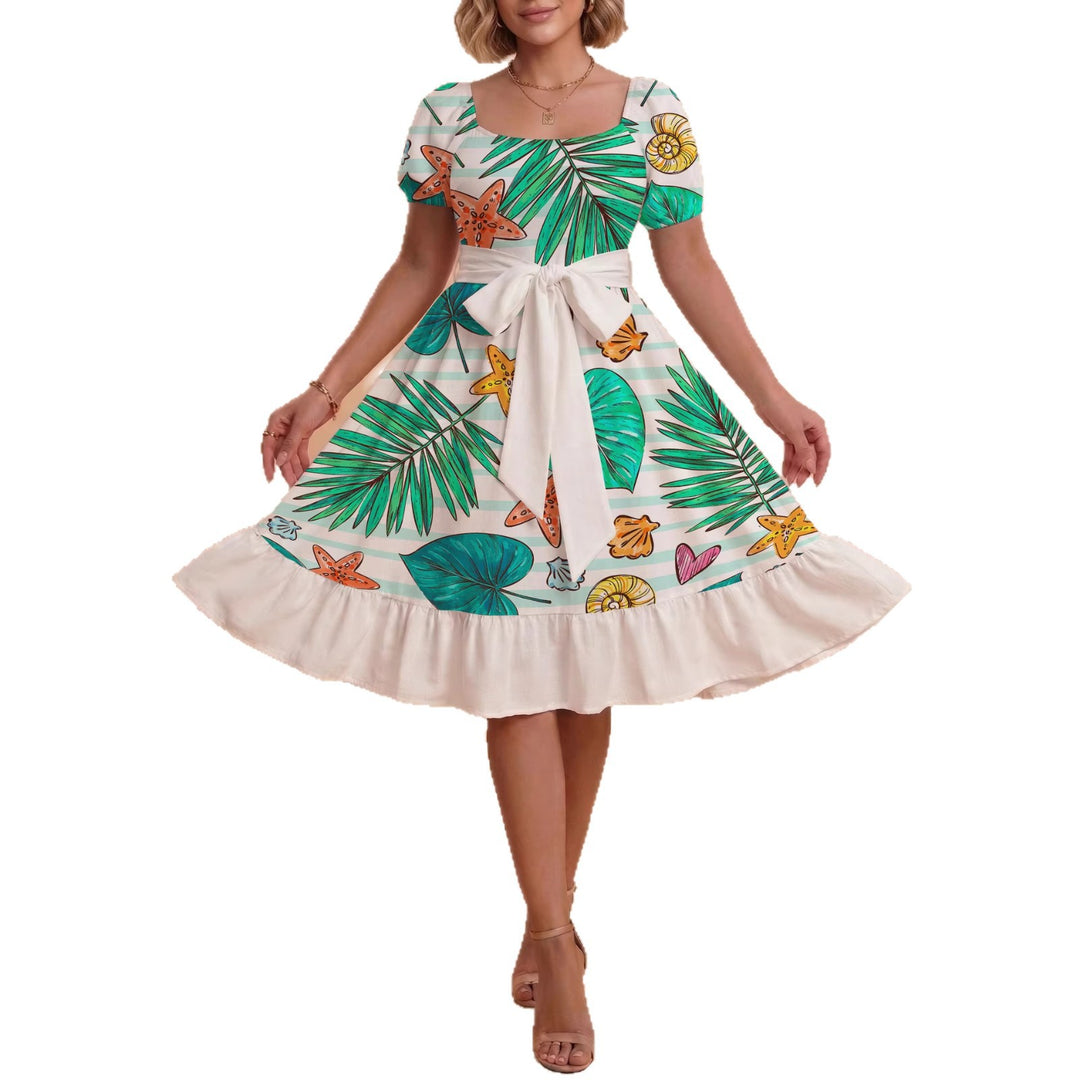 Women's dress with tailored fit and playful floral pattern Lisslune