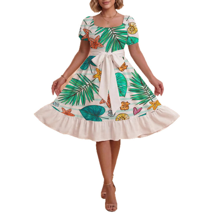 Women's dress with tailored fit and playful floral pattern Lisslune