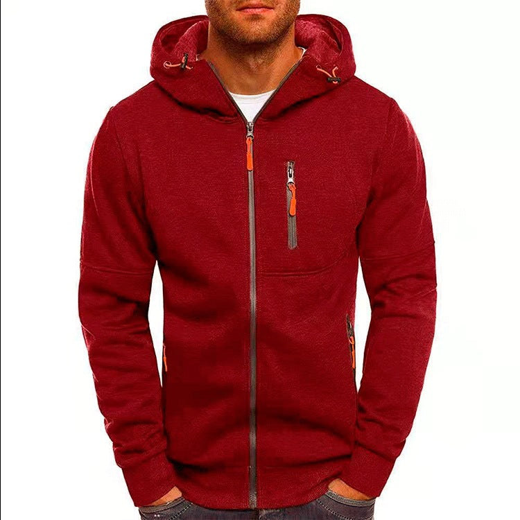 Men's sporty hooded jacket with practical zip pockets and breathable inserts Lisslune
