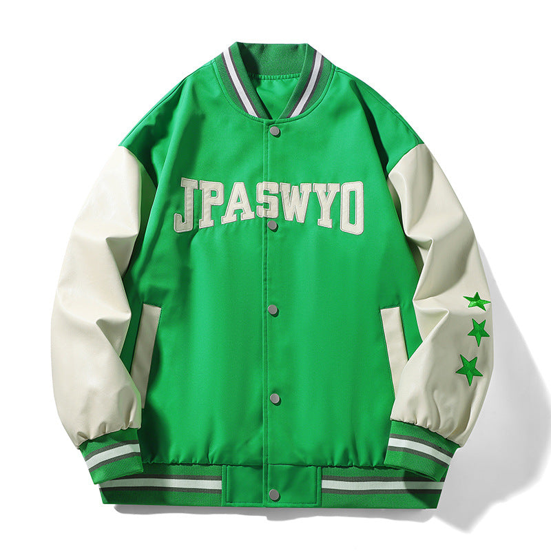 Men's sporty bomber jacket with stylish lettering Lisslune