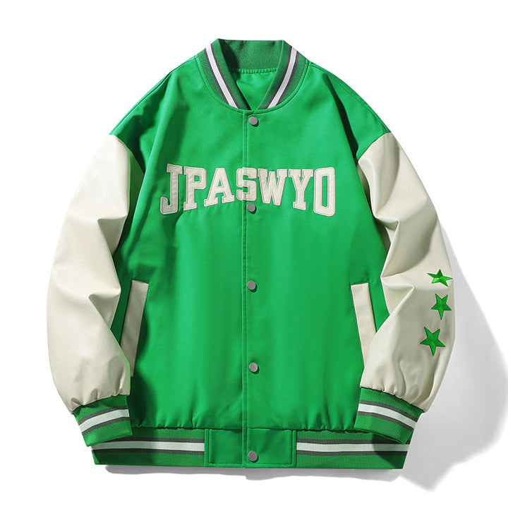 Men's sporty bomber jacket with stylish lettering Lisslune