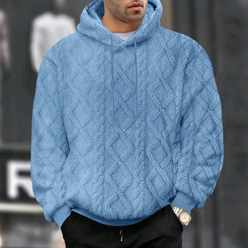 Men's cozy hoodie with textured design and comfortable fit Lisslune