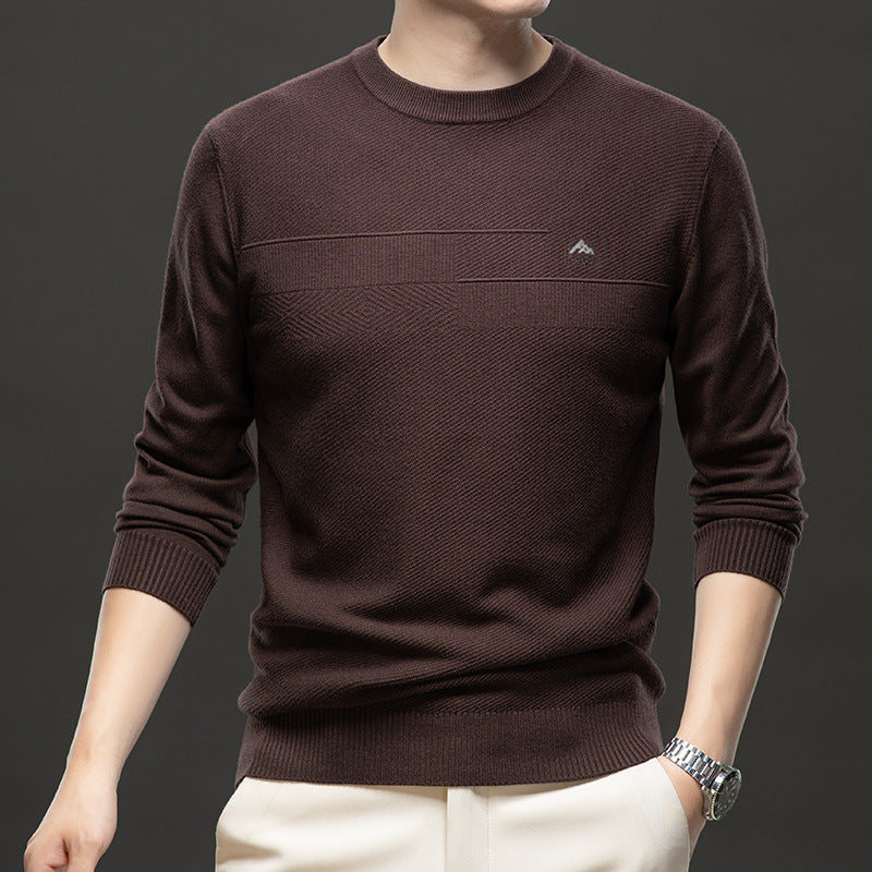 Men's knitted sweater with modern ribbed pattern Lisslune