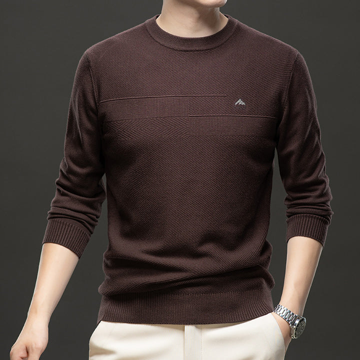 Men's knitted sweater with modern ribbed pattern Lisslune