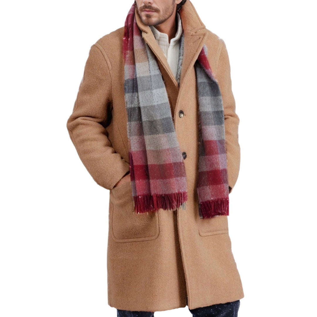 Men's elegant and warmer winter coat with double button placket and practical pockets Lisslune