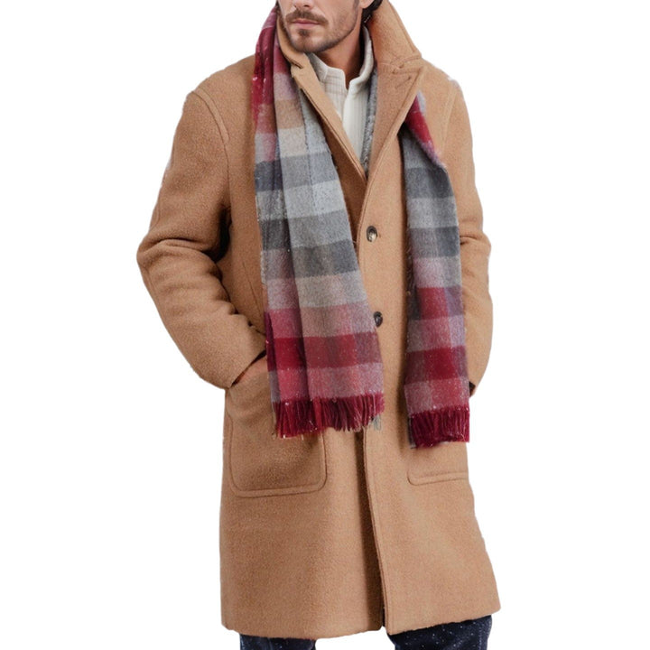 Men's elegant and warmer winter coat with double button placket and practical pockets Lisslune