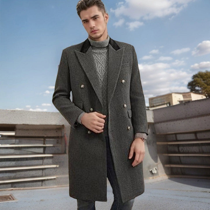 Men's Elegant, tailored wool coat Lisslune
