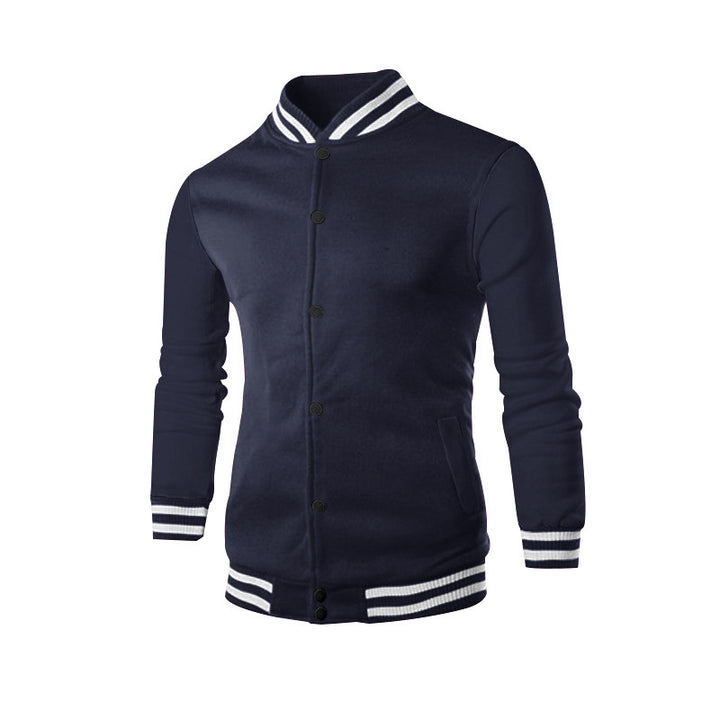 Men's Sporty College Jacket with Fashionable Collar Lisslune