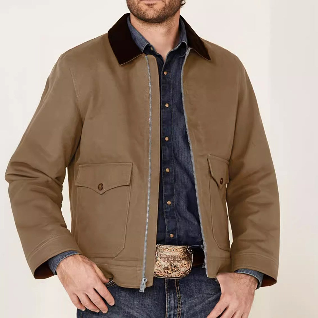 Men's modern utility jacket with practical pockets and durable outer material Lisslune