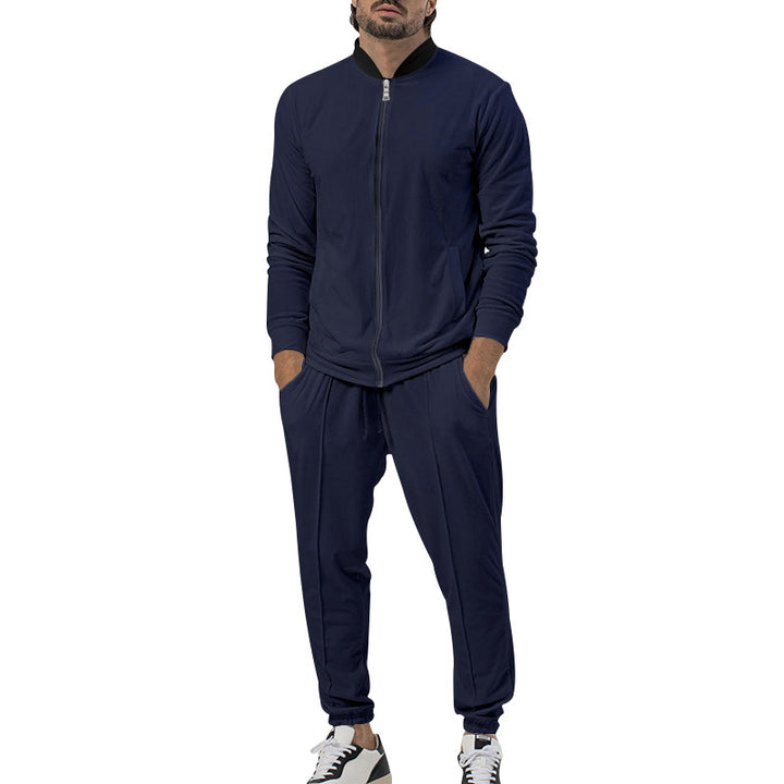 Men's sporty leisure set with full zip and elastic cuffs Lisslune