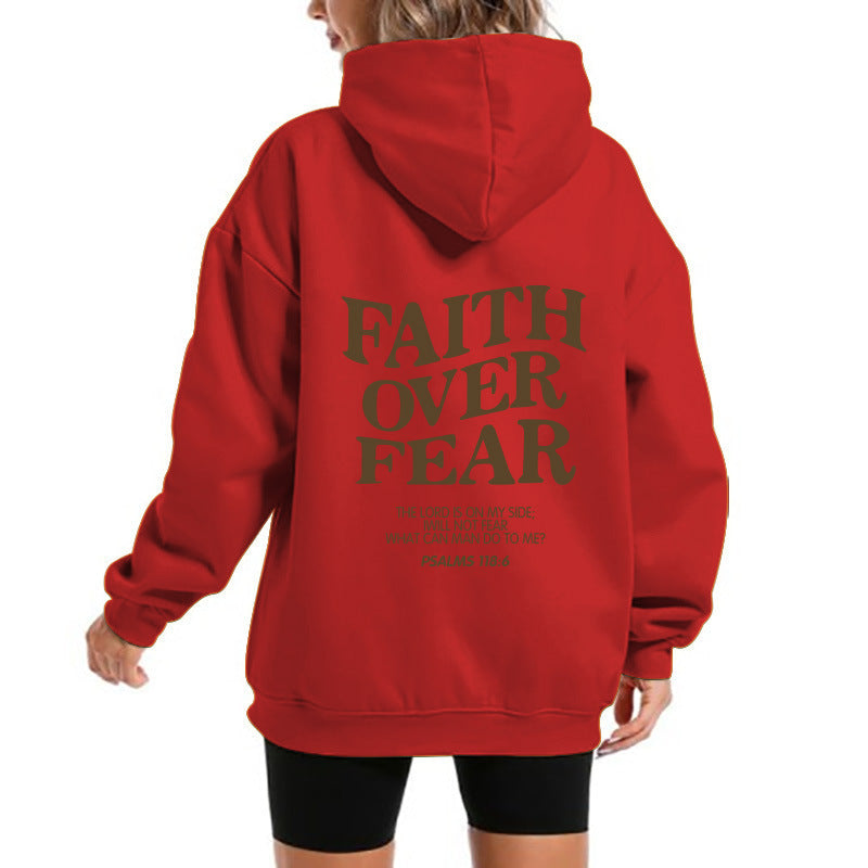 Women's hoodie with motivational lettering and comfortable fit Lisslune