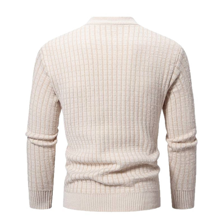 Men's fine knit sweater with textured design Lisslune