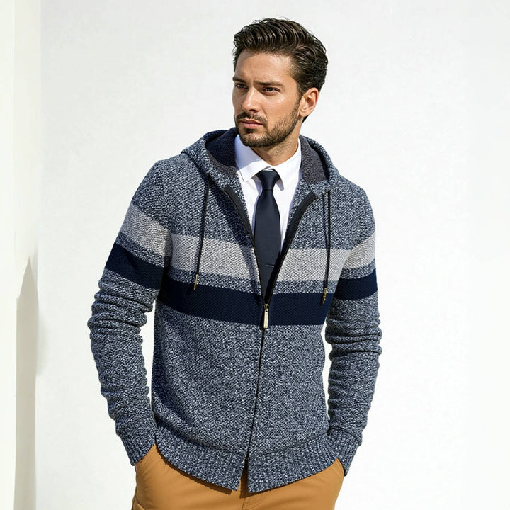 Men's hoodie cardigan with stylish zipper Lisslune