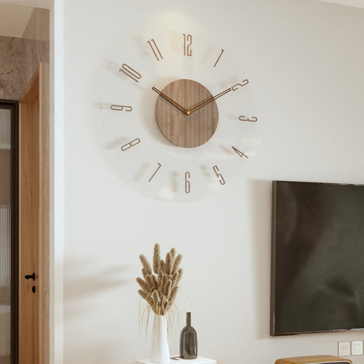 Lisslune | Nordic Design Wall Clock made of Wood - Stylish & Silent