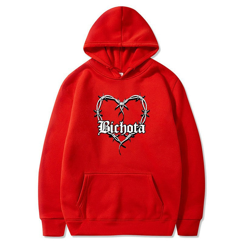 Women's hoodie with unique heart design and embroidered lettering Lisslune