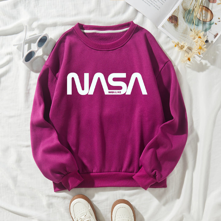 Women's casual sweatshirt with grand NASA logo Lisslune