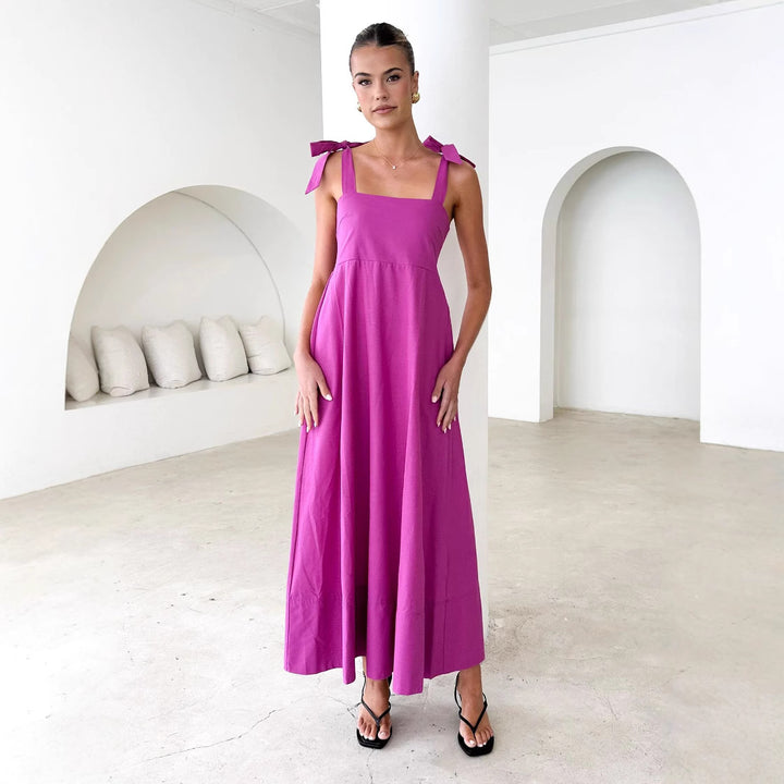 Women's maxi dress with adjustable straps Lune London