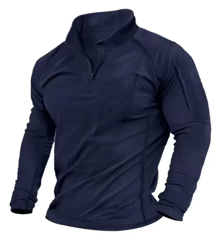 Men's functional shirt with high collar and half zipper Lisslune