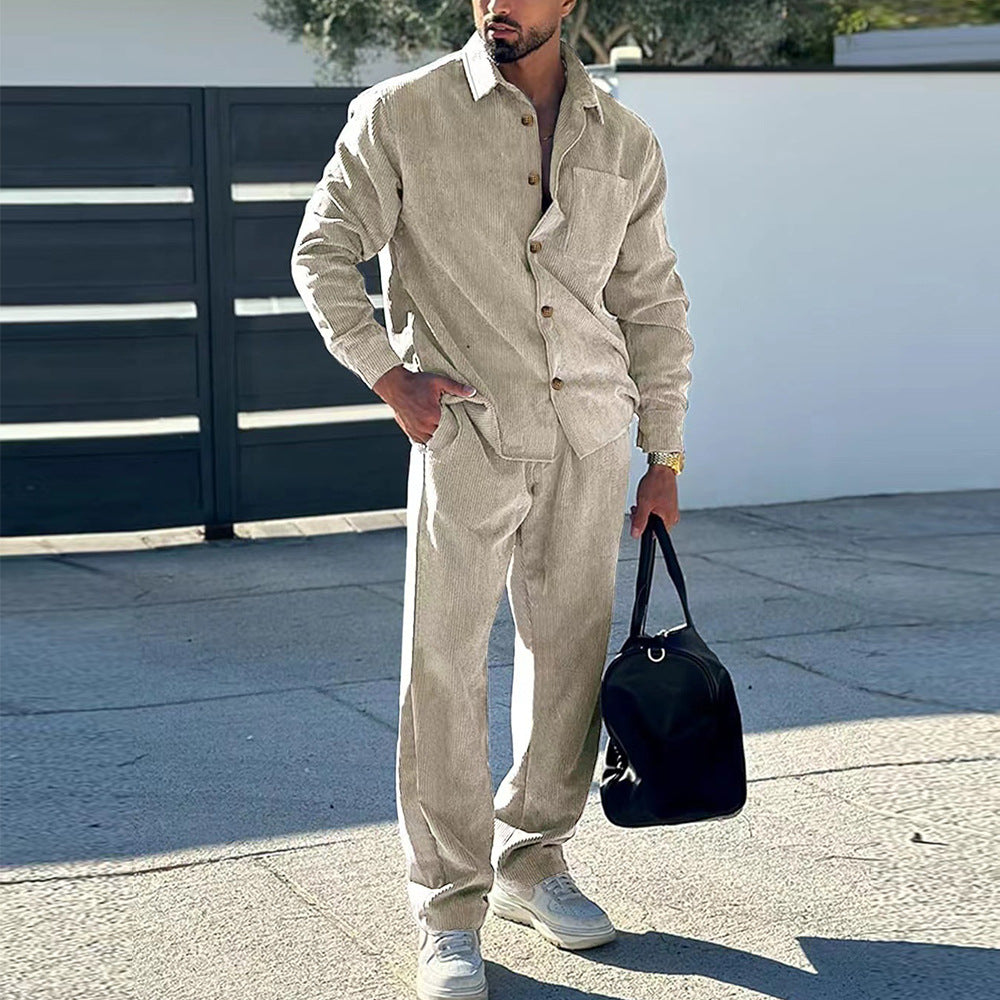 Men's leisure suit with innovative fabric and practical pockets Lisslune