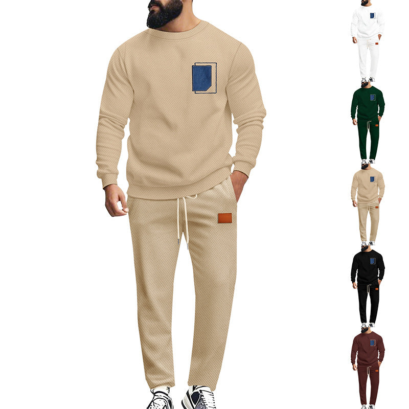 Men's Comfortable Leisure Suit with Fashionable Design and Practical Pockets Lisslune