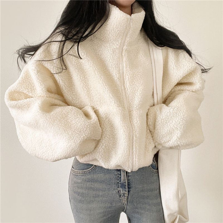Women Oversized Fleece Jacket Lisslune