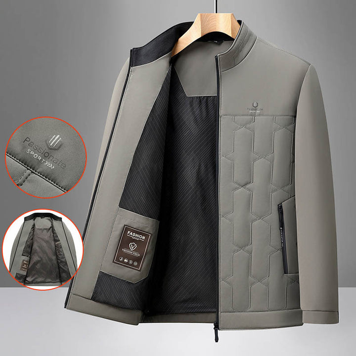 Men's Multifunctional Quilted Jacket with High Collar Lisslune