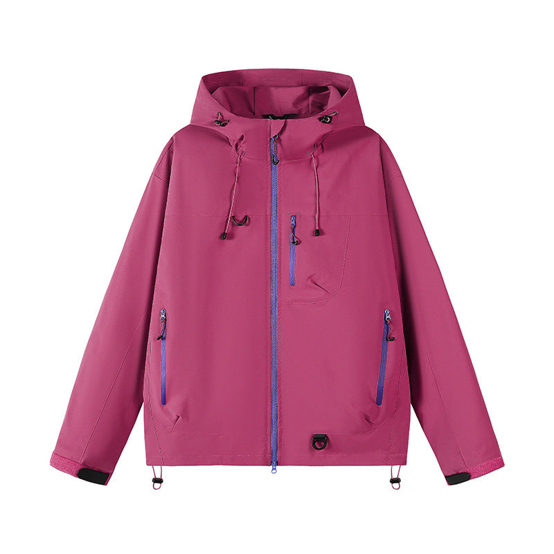 Men's technical outdoor jacket with adjustable hood design and multiple zip pockets Lisslune