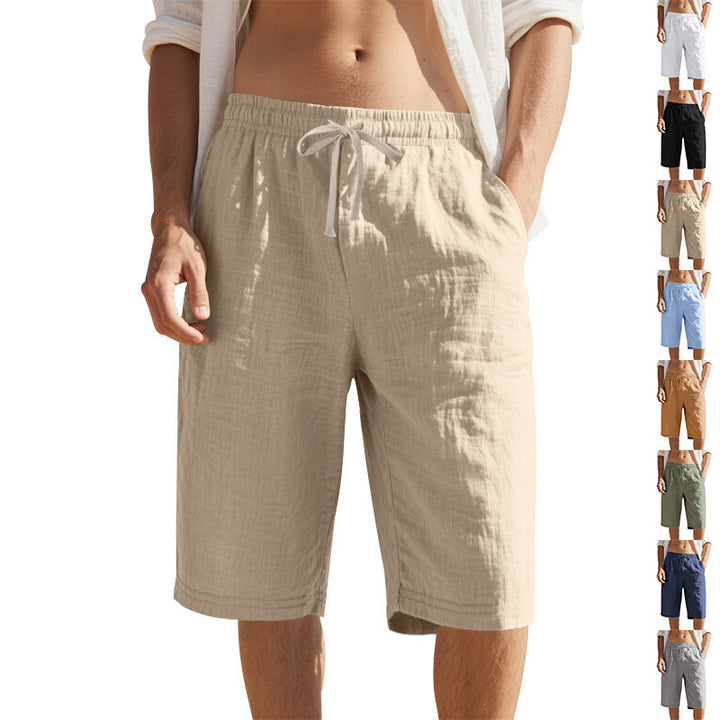 Men's Casual Pants with Elastic Waist and Side Pockets Lisslune