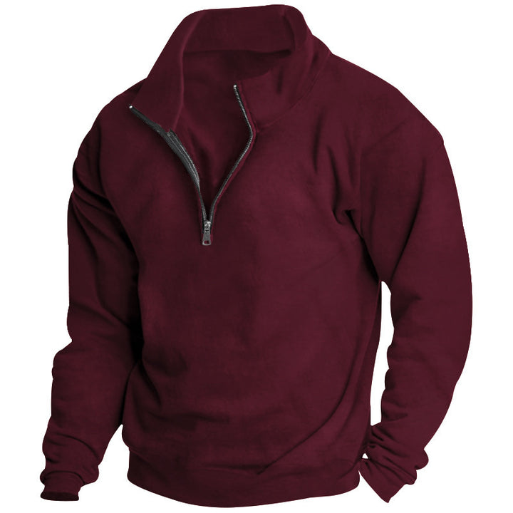 Men's casual hoodie with half zipper and soft lining Lisslune