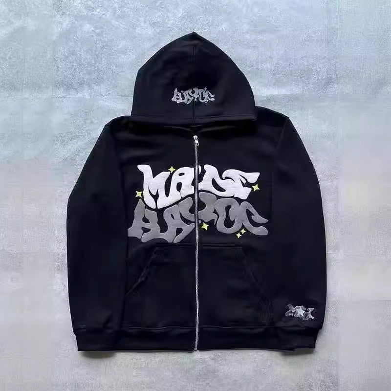 Women’s sporty hoodie jacket in urban graffiti style Lisslune