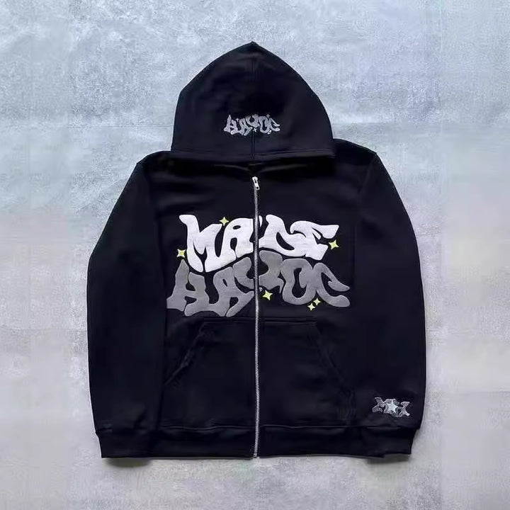 Women’s sporty hoodie jacket in urban graffiti style Lisslune