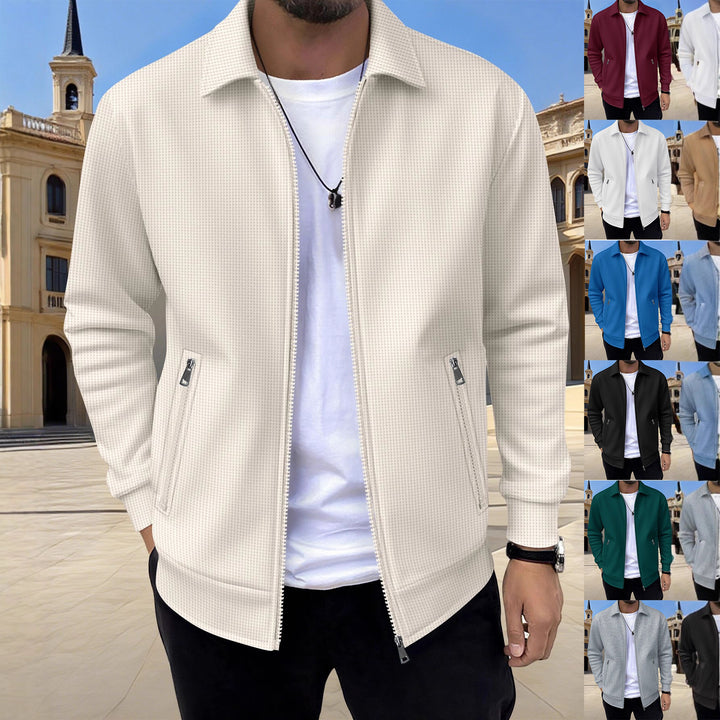Men's sporty quilted jacket with side zipper pockets Lisslune