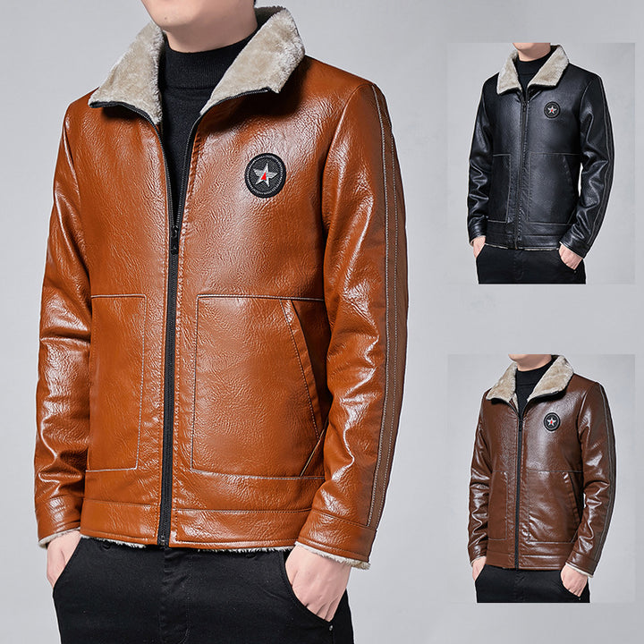 Men's Premium Synthetic Leather Jacket Lisslune