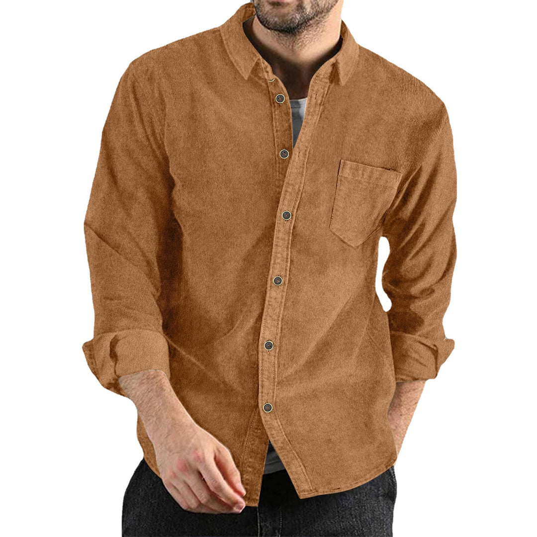 Men's Casual Cord Shirt Lisslune