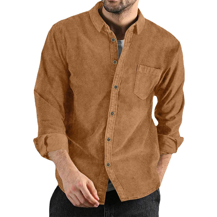 Men's Casual Cord Shirt Lisslune