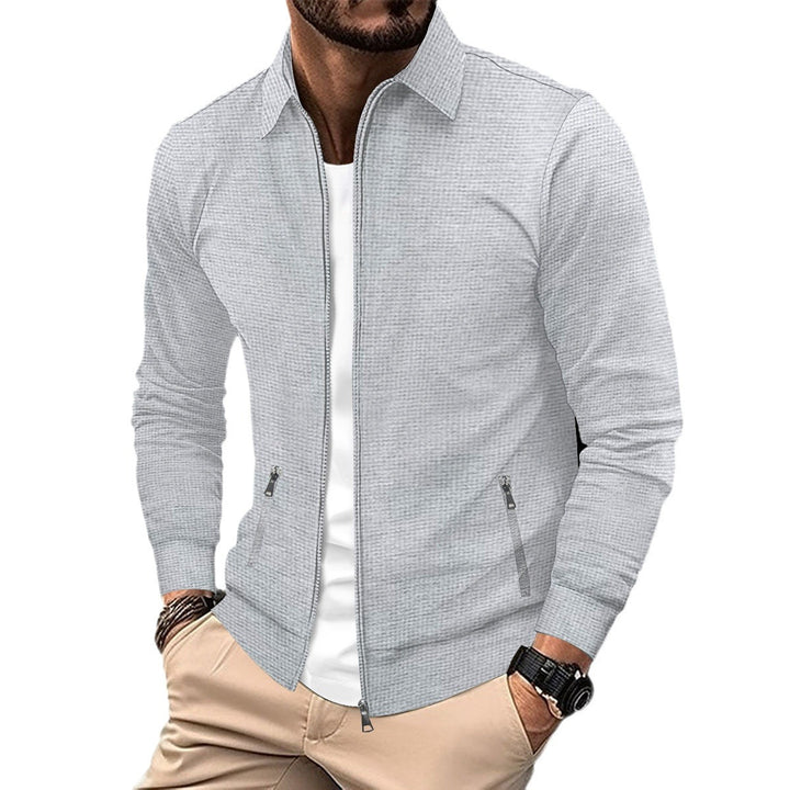 Men's modern leisure jacket with zipper and practical side pockets Lisslune