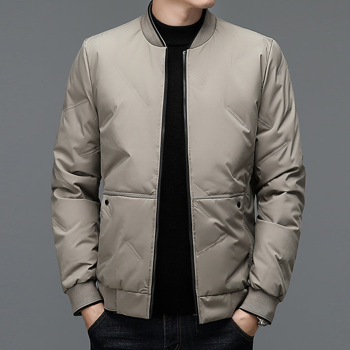 Men's sporty bomber jacket with elastic cuffs and pockets Lisslune