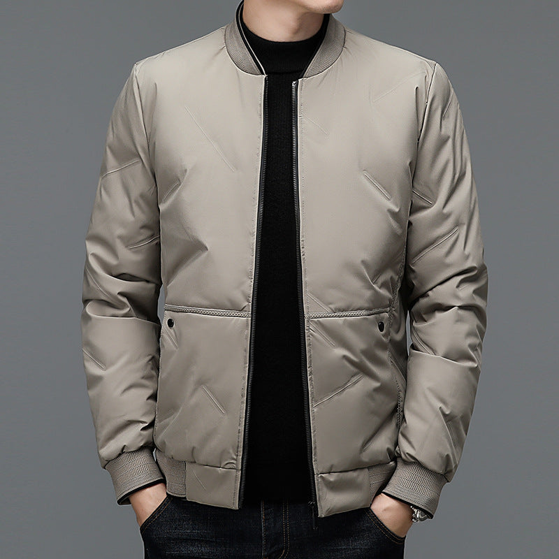 Men's quilted jacket with elastic cuffs and practical zip pockets Lisslune