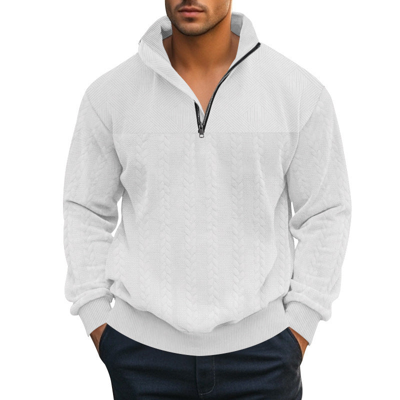 Men's structured sweater with half zipper Lisslune