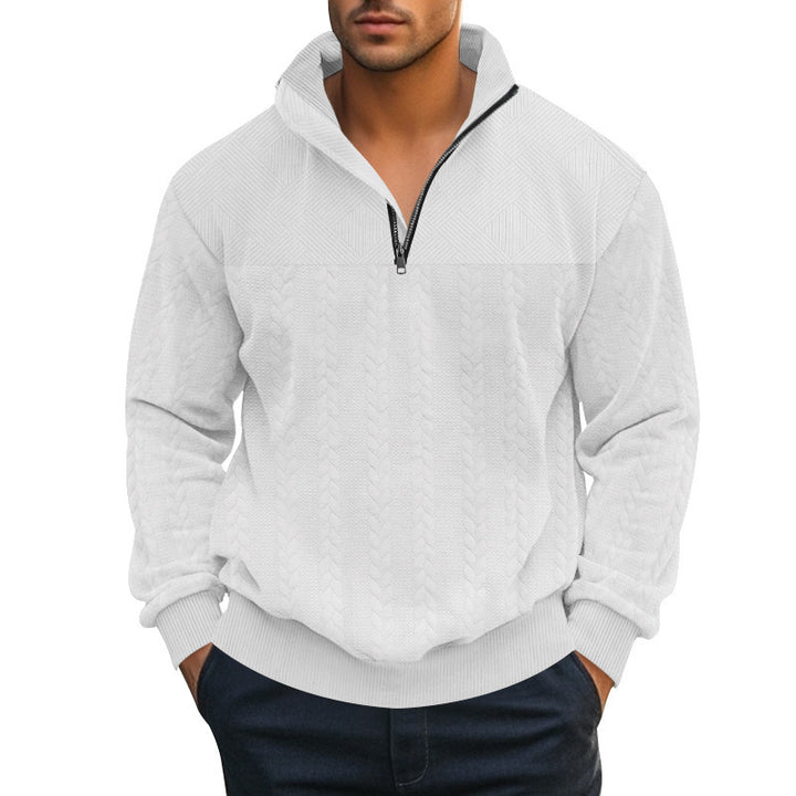 Men's structured sweater with half zipper Lisslune